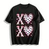 День святого Валентина Сердце В горошек XOXO Графический Повседневный топ Хлопковая футболка