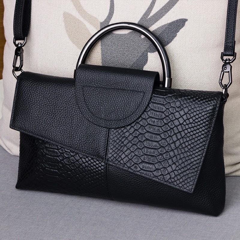 Leather Clutch Bag Women'S Large-Capacity Banquet Handbag Crocodile Pattern Women'S Fashion Temperament Messenger Bag Women