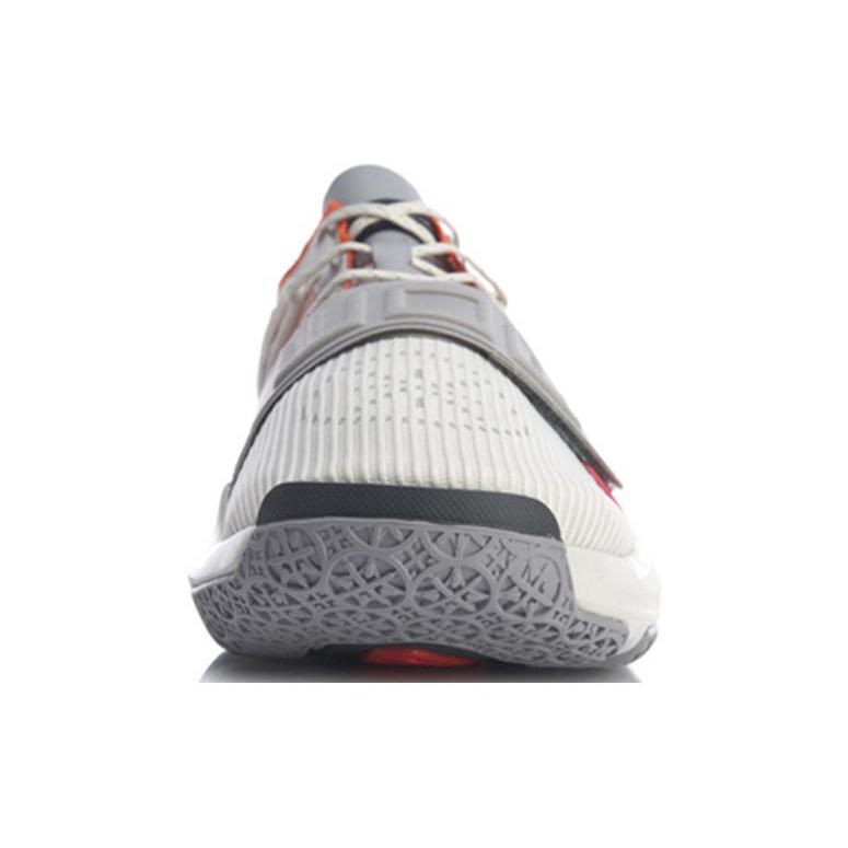Li Ning Wowtr Амортизация Нескользящие Износостойкие Низкие Баскетбольные Кроссовки Мужские Бело-Серые ABBQ003-4