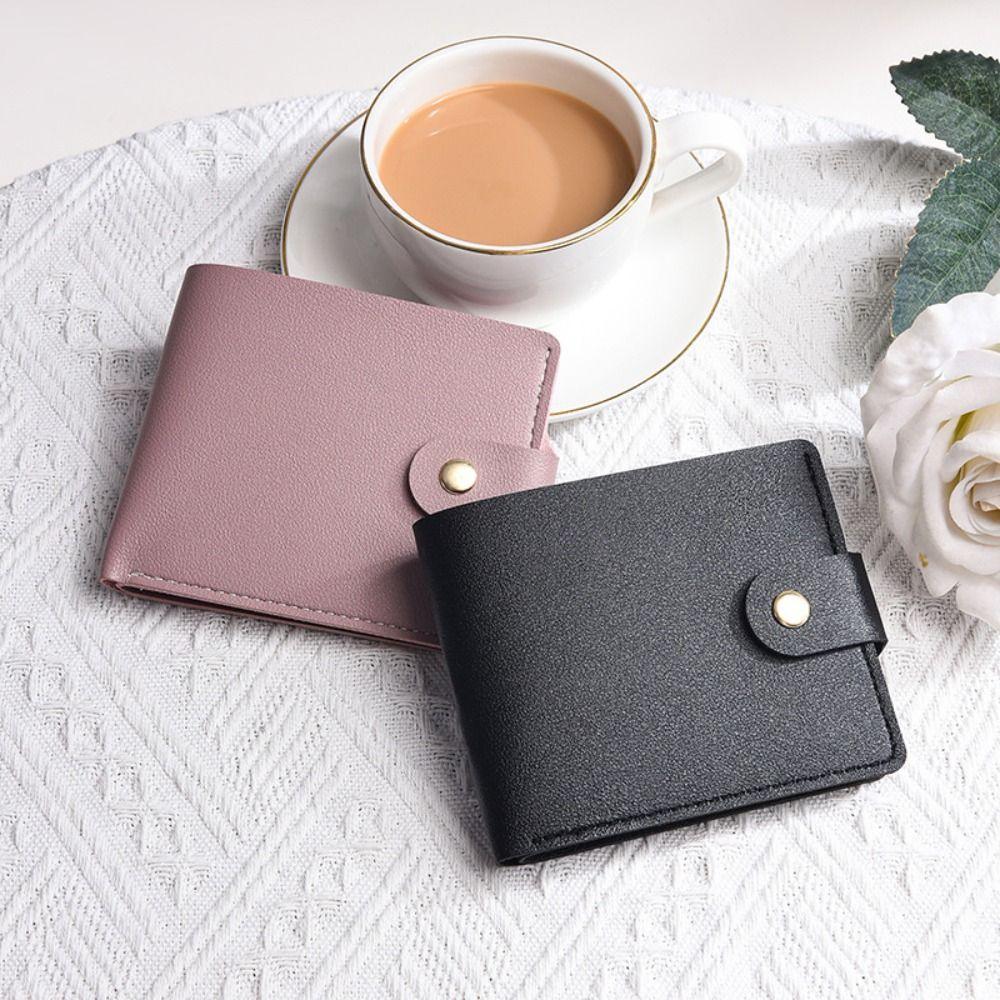 Multifunctional Mini Wallet PU Leather Coin Purse Portable Card Holder Clip Women
