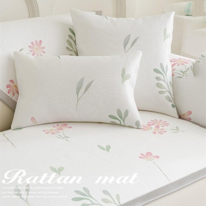 1 шт. Летний чехол для дивана из ледяного шелка, нескользящий, прохладный, дышащий, угловой диван, подушка для гостиной, простое защитное полотенце для мебели