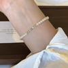 French Retro Colored Crystal Pearl Bracelet Women'S Simple Elegance Personality Fashion Temperament Versatile Bracelet Jewelry