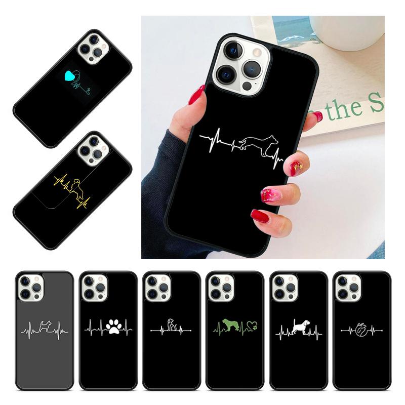 Любовь собаки сердцебиение Чехол-ракушка для iPhone 17 Air 15 16 14 13 12 Pro Max 11 Pro Max Plus Чехол для телефона