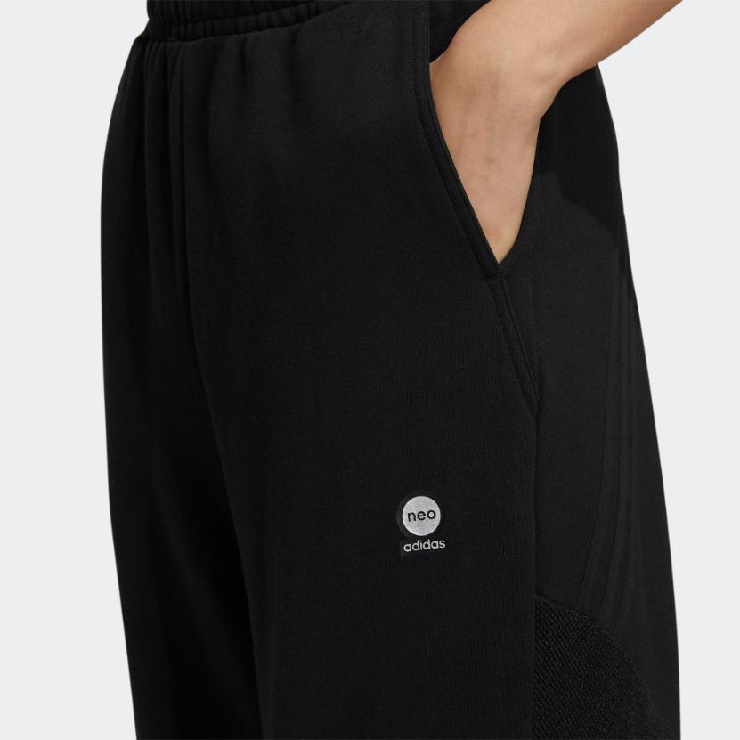 adidas FW22 Однотонные брюки-джоггеры со средней посадкой и принтом логотипа, женские плавки, черные IA6762