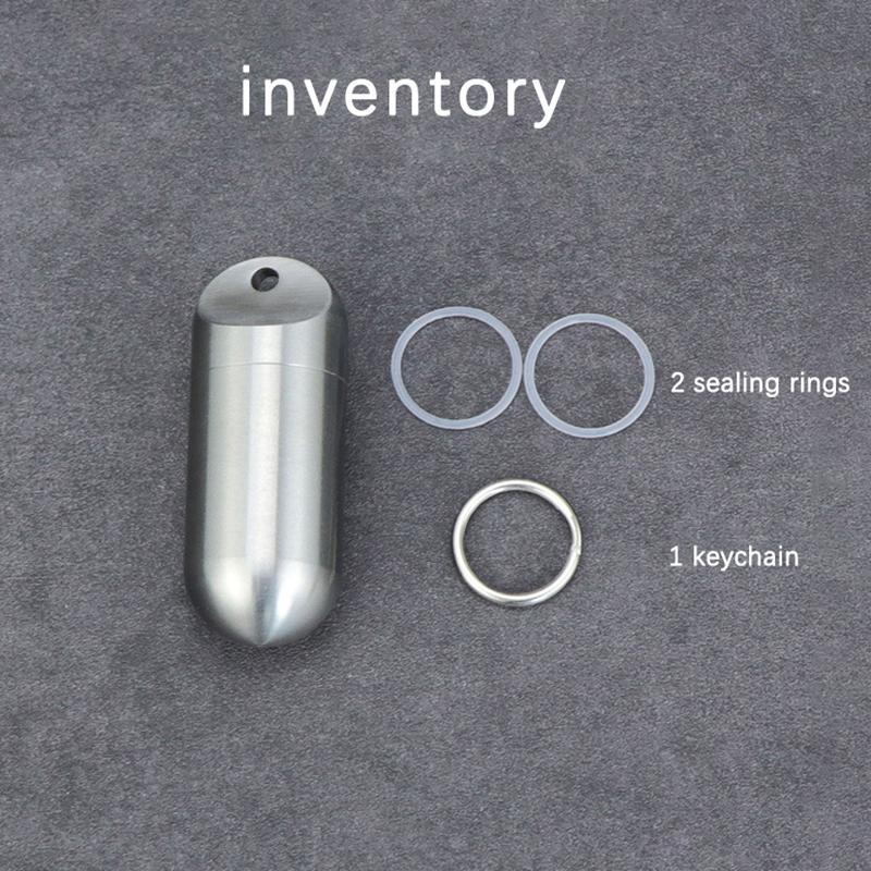1Pcs Portable Waterproof Metal Capsule Box Mini Medicine Holder Stainless Steel Pill Case Mini Pill Holder Edc Tool Seal Bottle