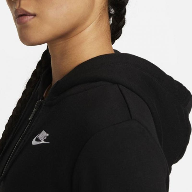 Nike Женская флисовая толстовка с капюшоном и застежкой-молнией S Club Dq5472 010 S2207