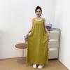 2025 New Sleeveless Cotton Rayon Slip Dress: Women's French Summer Beach Tank Maxi