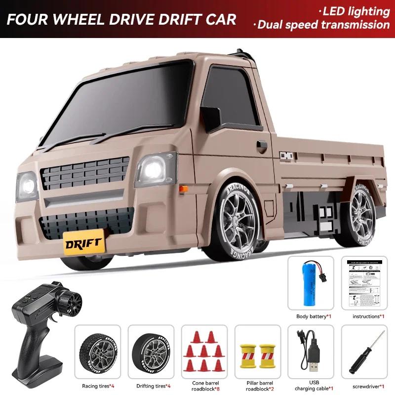 1/24 Радиоуправляемая дрифт-машинка Гоночный автомобиль Игрушка 2.4G 4WD Пульт дистанционного управления Фургон Грузовик Радиоуправляемые машины со светом для детей Мальчиков Рождественские подарки