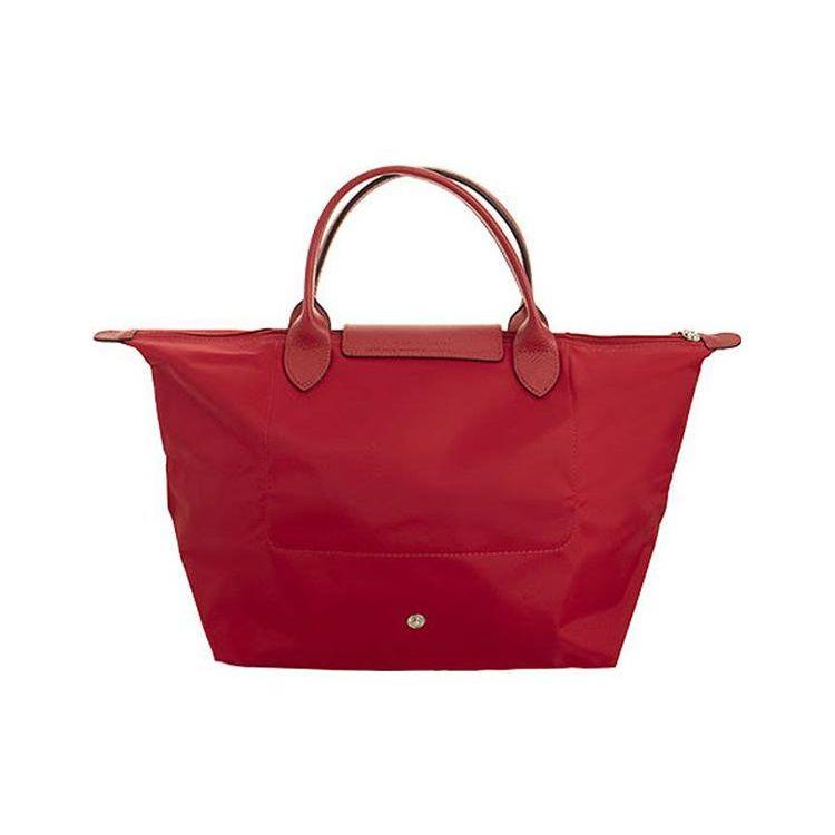 Longchamp Вышитый логотип Застежка на кнопки-защелки Нейлоновая сумка-тоут 'пельмень' Женские сумки-тоут 1623619P47