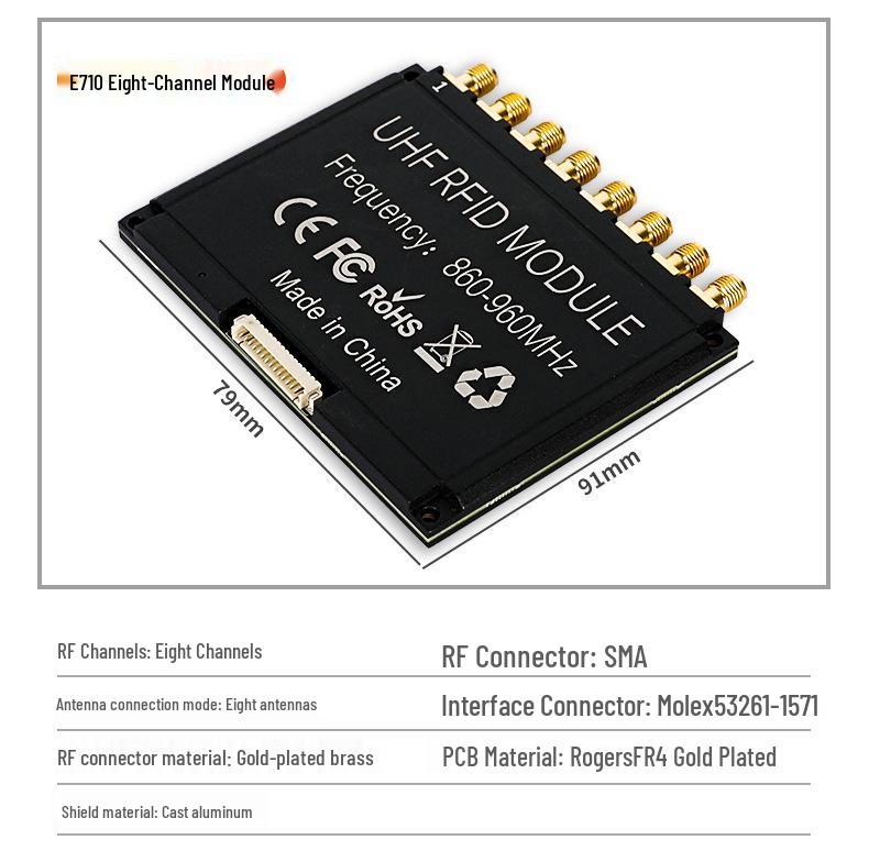 Многоканальный модуль чтения-записи UHF RFID Yingpinjie E710