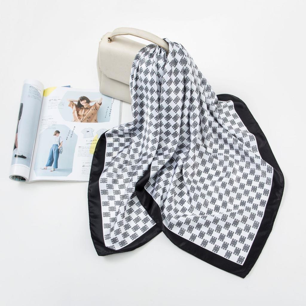 Большой квадратный шарф из искусственного шелка 90 см. Шелковый шарф женский. Новинка 2024 года. Весенние и осенние модели зарубежной модной рубашки. Большой квадратный шарф. Материнский шарф.