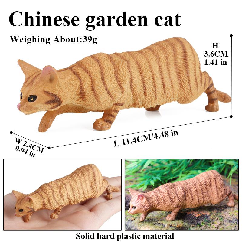 Oenux Cat Model Siamese Devon Rex Sphynx Ragdoll Persian Action Figure Cat Kitty Bobtails Figurine Cute Decoration Kids Toy Gift