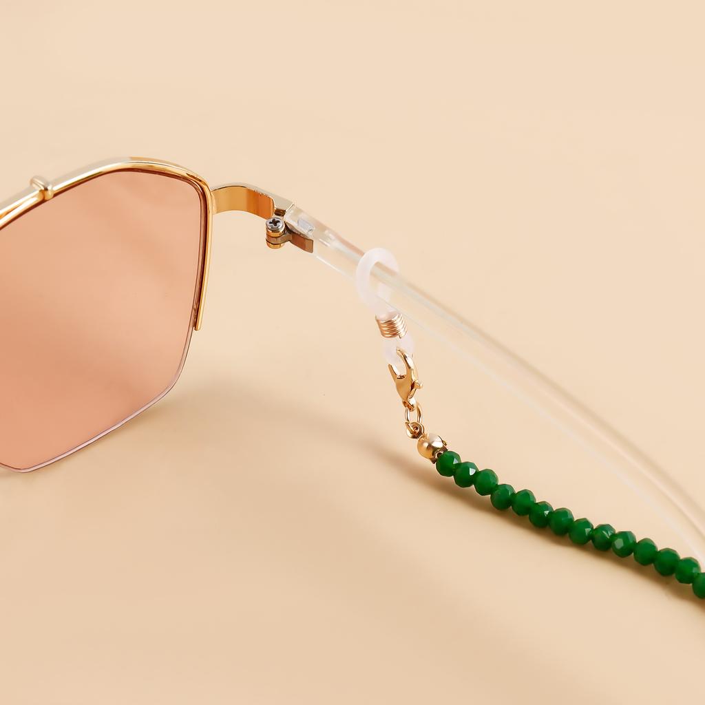 Цветная шпинель, бусины для очков, цепочка для маски, зеленая цепочка для женщин, шейный переносной шнурок, цепочка для наушников, защита от потери