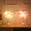 Bedside Table Lamp LED Living Feather Bedroom Room Wedding DIY Desk Light Decor