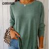 Autumn Women's Temperament Muscle Pit Stripe Round Neck Long Sleeve Button Casual Top