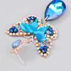 2Pcs Earrings Drops Butterflies Earring Personality Creatively Pendant Dangle Crystal Elegant Jewelry Accessories