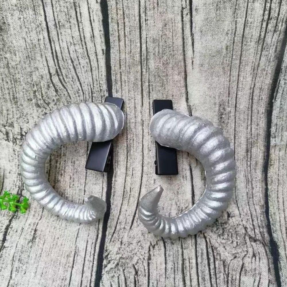 Рога барана Форма Рога дьявола Повязка на голову Черный Готический стиль Готический Косплей Костюм Хэллоуин Вечеринка