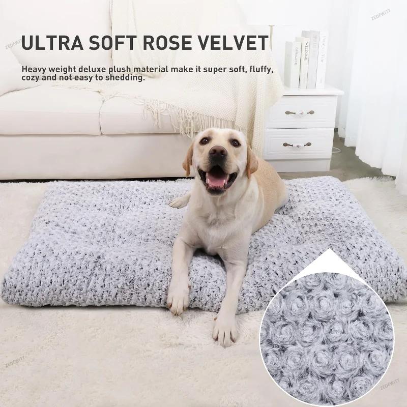 Xiaomi 35"x23" Soft Plush Dog Bed Four Seasons Warm Thickened Washable Non-slip Cat Mat Pad for Large Dogs Cats Home Crate Use