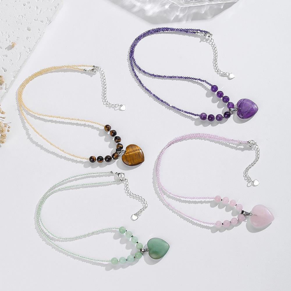 Богемское ожерелье-ключица из натурального аметиста