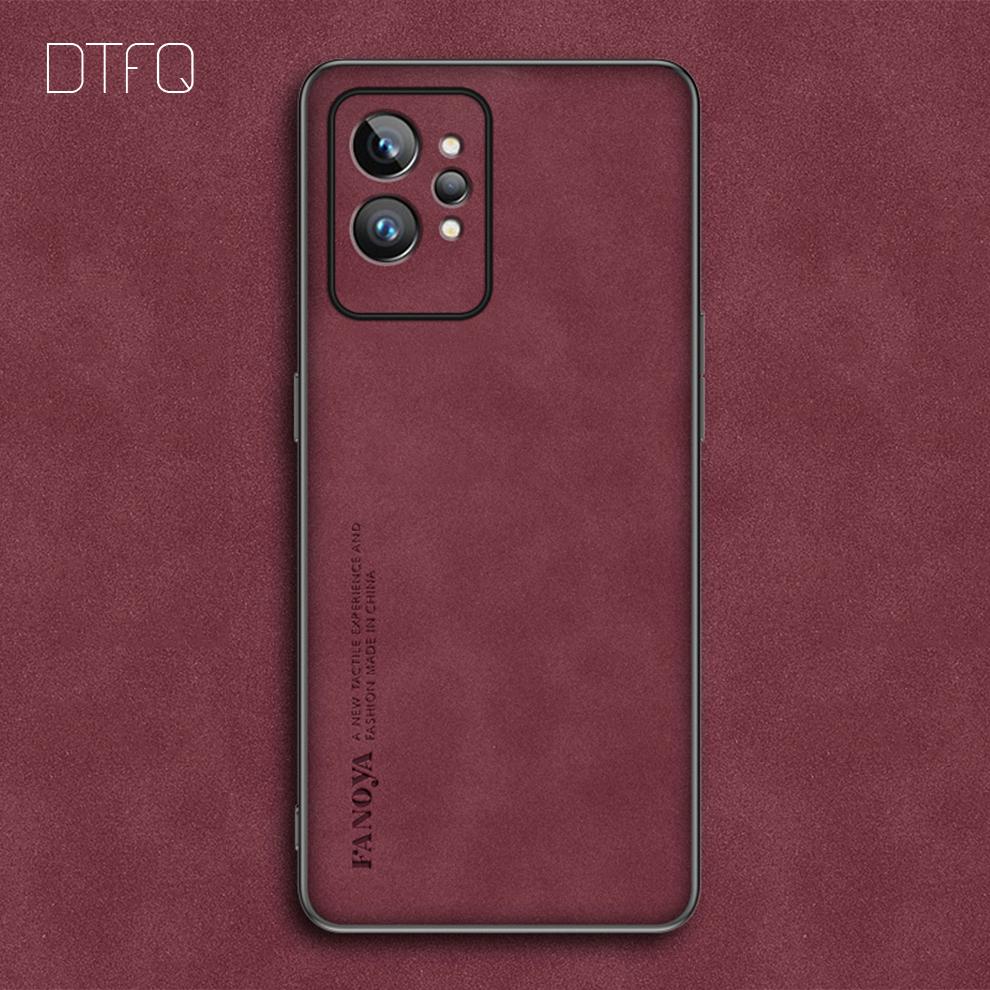 Чехол для Realme GT 2 Pro с кожаным узором, задняя крышка, чехол для Realme GT Neo 3 GT2, роскошный кожаный чехол для Realme GT Neo2