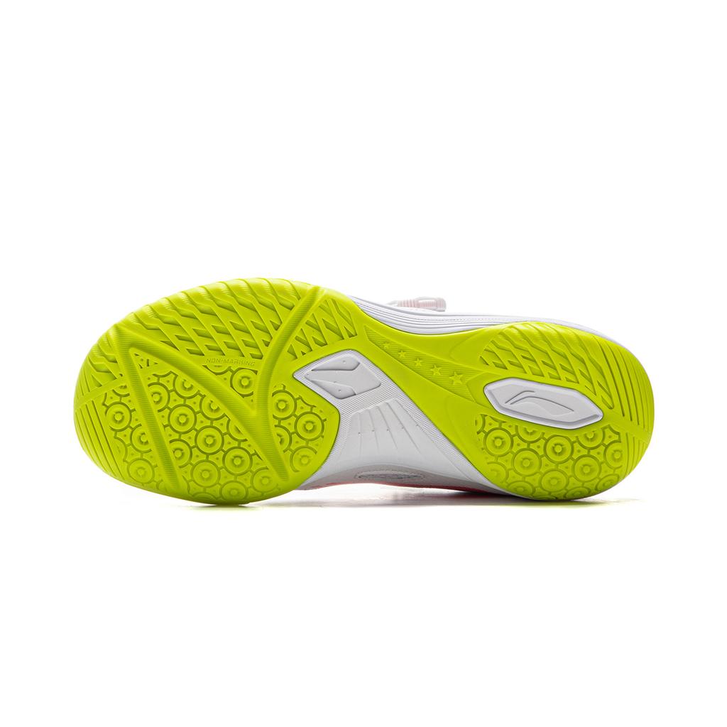 Li Ning Table Tennis Series Cloud Bottom Sports Low Top Training Shoes Kids Sneakers White Fluorescent-Flame-Red APTU017-4