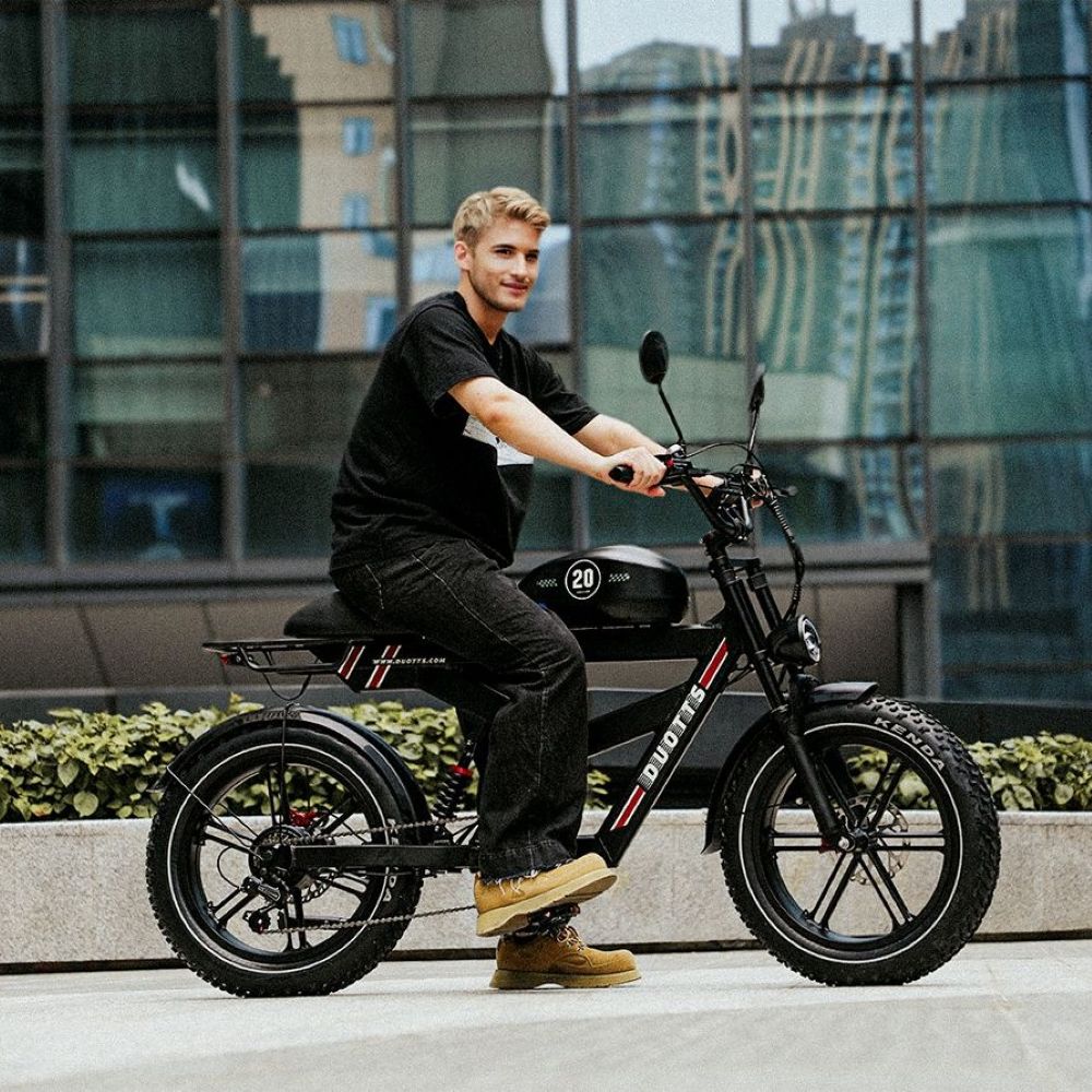 Electric bicycle Duotts F20, 750W motor, 52V 27AH battery, top speed 40 km/h, cruising range 140km, 20x4.0 inch tires