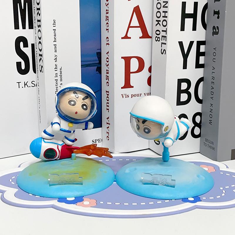 Adorable 6 Piece Space Themed Pvc Figure Set Featuring Cartoon Character Models