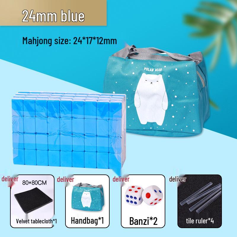 Компактный набор для маджонга: Массивные резные плитки с воробьями, размеры 24 мм и 30 мм, идеально подходят для путешествий и использования в общежитиях