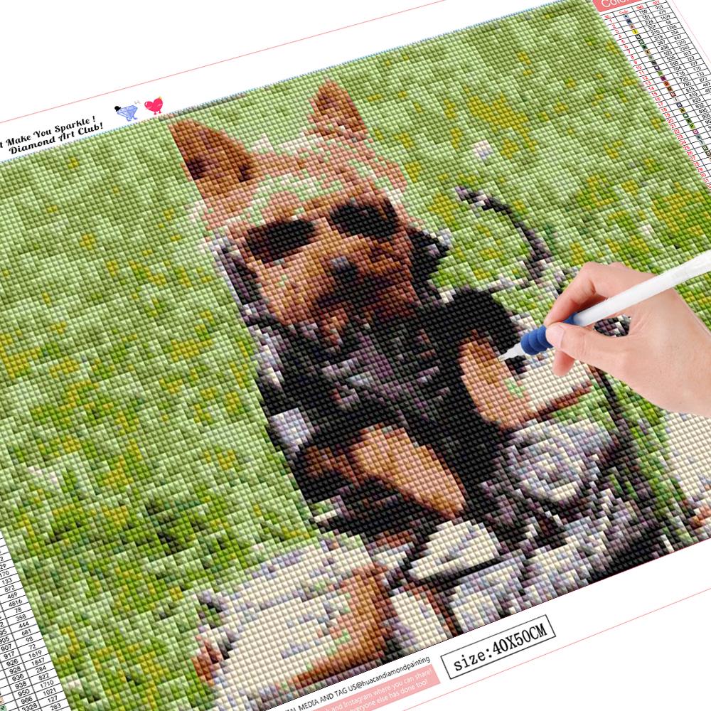 Пикап инструмент DIY животное собака Алмазная вышивка алмазная живопись полный квадратный горный хрусталь 08