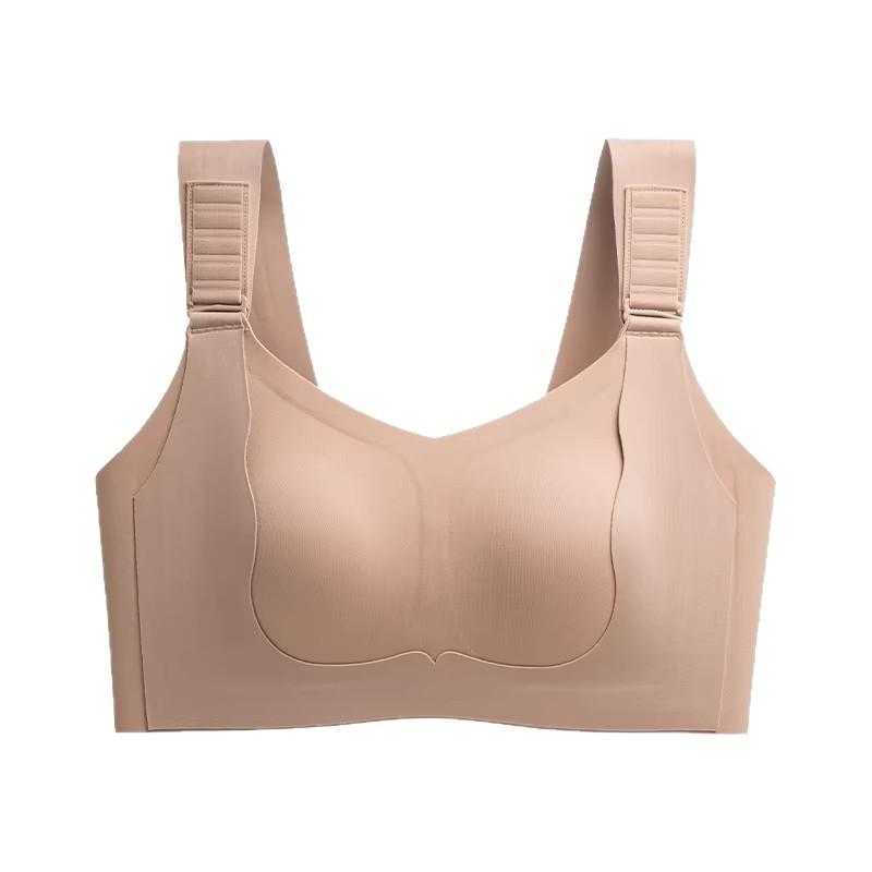 Big breasts and thin underwear women's seamless soft support, pull up and support, secondary breasts shaping, anti-sagging bra skin tone