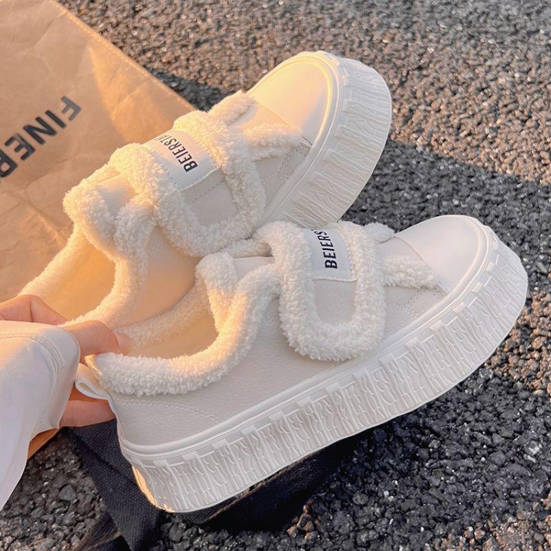 Женские зимние мягкие однотонные туфли с толстой подошвой, удобные туфли для сноуборда, повседневная женская обувь Hundred