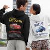 Толстовки с мультяшным принтом Cars Толстовки Молния Маккуин Оверсайз Костюм Мужская Женская Толстовка Парный Наряд Одежда