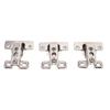 3Pcs Folding Hinges Zinc Alloy 180 Degree Integral Short Arm Hinge Set Hardware for Cabinet Wardrobe Door Table