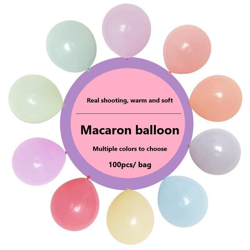 100 шт./компл., 10 дюймов, утолщенные воздушные шары на день рождения, 2,2 г, вечерние украшения, свадебные украшения, конфеты, макаронные шары, бесплатно