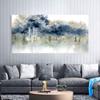 Wall Art Landscape Modern Wall Decor Canvas Painting Blue Ink Wall Art Large Artwork for Living Room Bedroom Office Home Decor