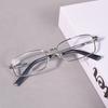 Men Oversize Reading Glasses Blue Light Blocking Prescription Glasses Eyewear Metal Titanium Eyeglasses Frame For Business+100
