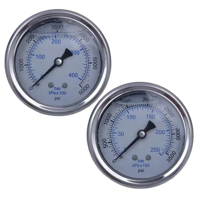 1pc Pressure Washer Pressure Gauge Dual Dial Design Pressure Gauge For Pressure Washers Accesso 0-3500PSI 0-6000PSI 0-10000PSI