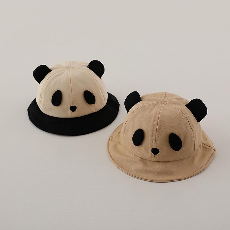 Милая детская шапочка для бассейна с пандой, цветная лоскутная детская солнцезащитная шапка для рыбака с рисунком из мультфильма, хлопковая дышащая козырька для детей 6-18 месяцев, мальчиков и девочек