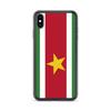 Coque iPhone - Suriname - XS Max - Souple - Multicolore - Design Drapeau