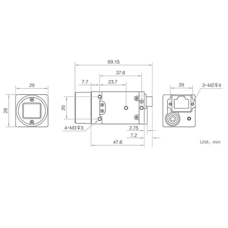 HIKROBOT MV-CU050-90GM 5MP GigE Industrial Camera with PoE
