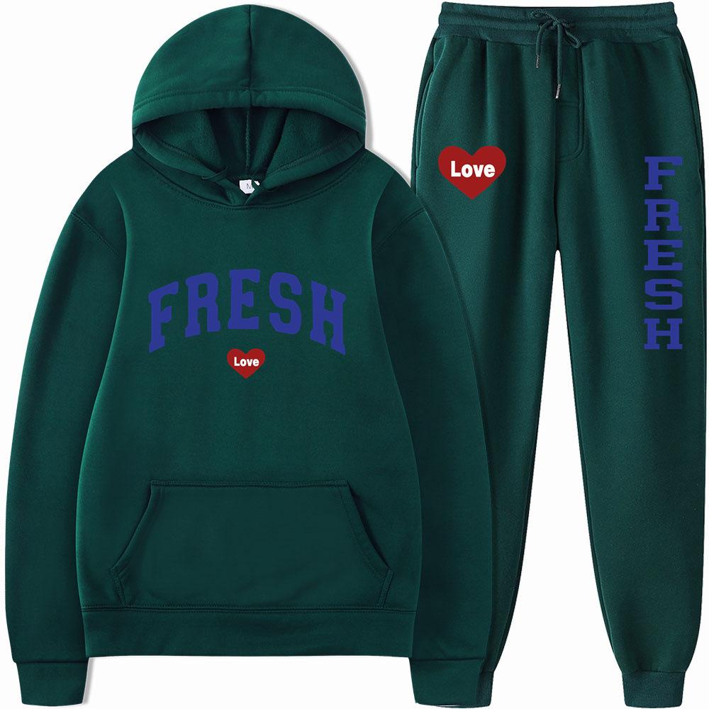 Свободный комплект из толстовки с капюшоном и колготок с принтом Cross Border на весну и осень 2023 года