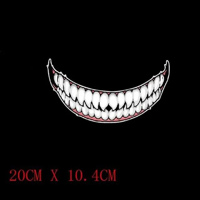 Car Styling Sticker Modified Auto Wheel Tail Body Window Tape Motorcycle Decals for Classic Hero Venom Teeth Mouth