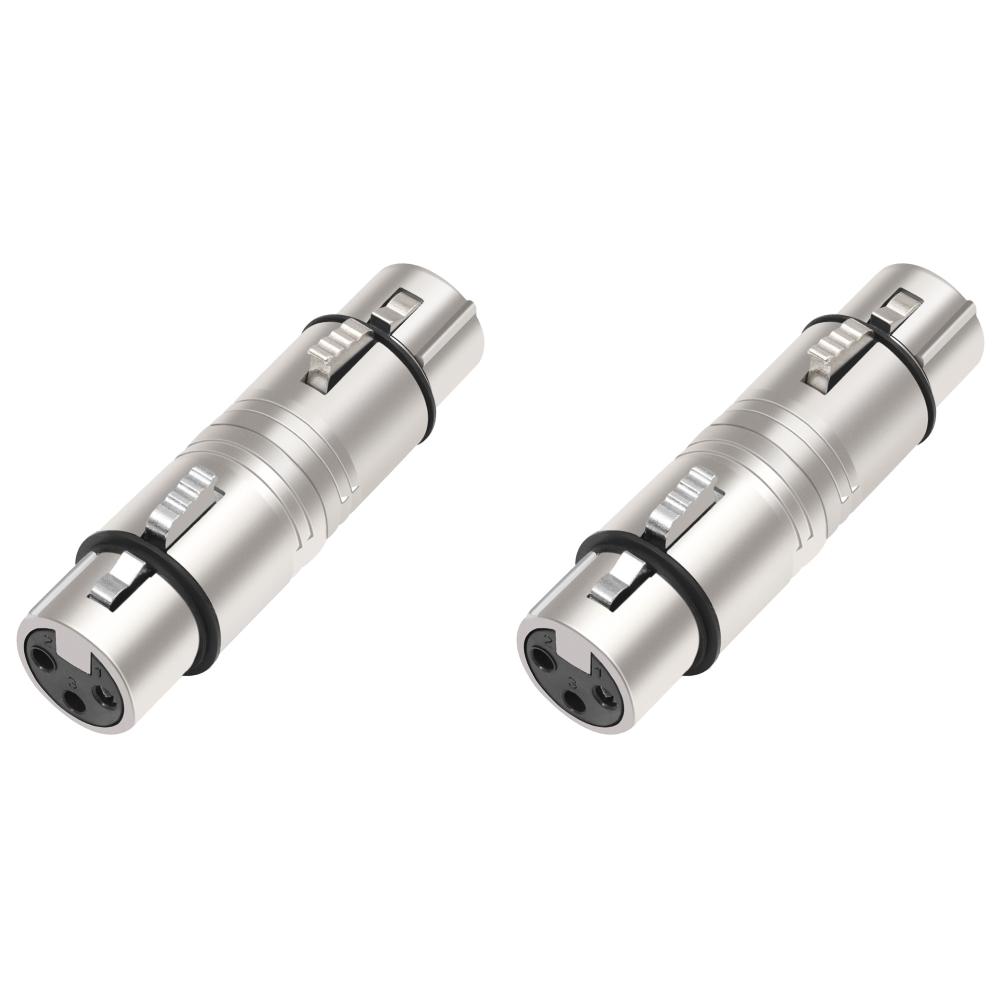 Адаптер XLR гнездо - гнездо XLR гнездо - гнездо 3-контактный разъем Аудио Микрофон Адаптер Разъем для Микрофона Стерео Микшера