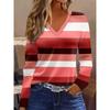 Coded Women's Fashion Women's V-Neck Long Sleeve T-Shirt