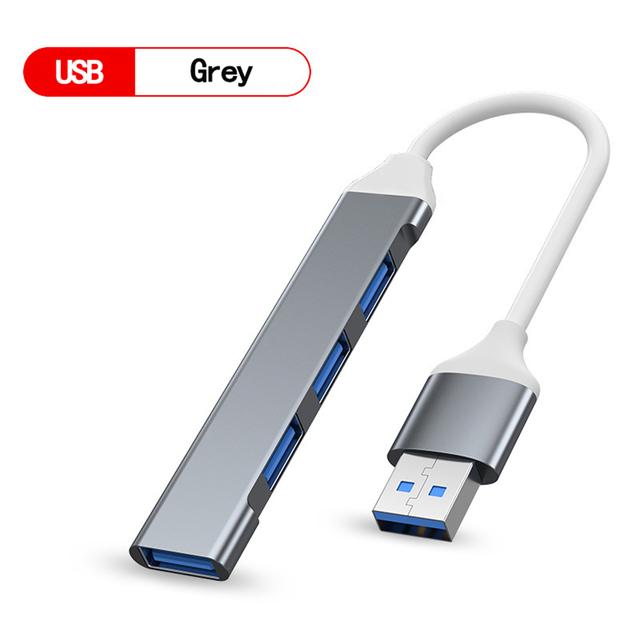 USB C HUB USB 3.0 HUB Type C 4-портовый мульти-разветвитель адаптер OTG Macbook HUB Pro 13 15 Air Mi Pro HUAWEI Компьютерные аксессуары