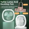 Camping Fan Rechargeable Desktop Fan with Light 3-speed Ceiling Fan Light Wireless Ceiling Electric Fan For Home Fan Outdoor