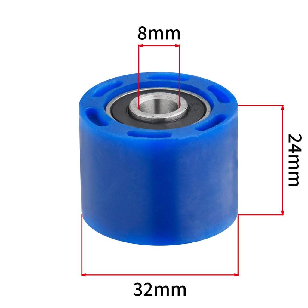 Ролик цепи DRC (Размер S с подшипником/Синий) Грязный Фрик DIRTFREAK