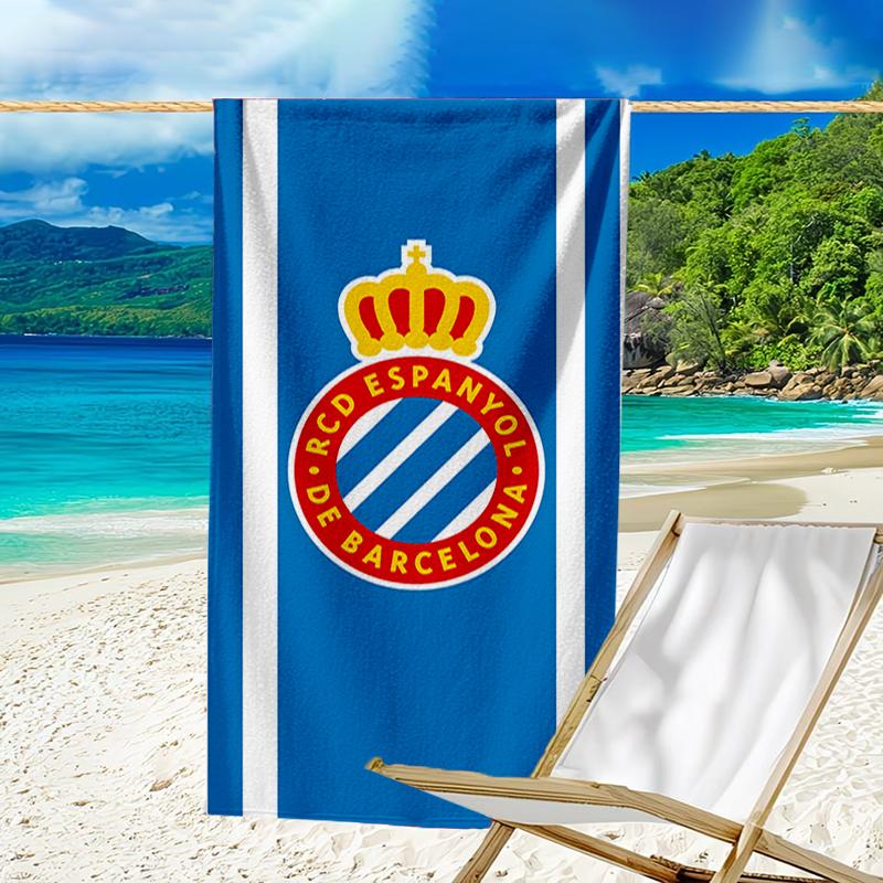 Football Espanyol Design Beach Towel - Soft, Absorbent Microfiber, Lightweight, Ideal for The Beach, Parties, Travel, Camping fan gifts