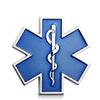 Star of Life 2.5"x2.5" Metal Sticker for Car Blue Medical Decal EMS EMT Emergency