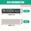 Vintage 'Welcome To Wonderland' Aluminum Sign (15.7" X 3.9") - Perfect for Home, Garden, Bar and Cafe Decoration